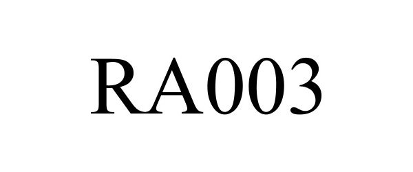 Trademark Logo RA003
