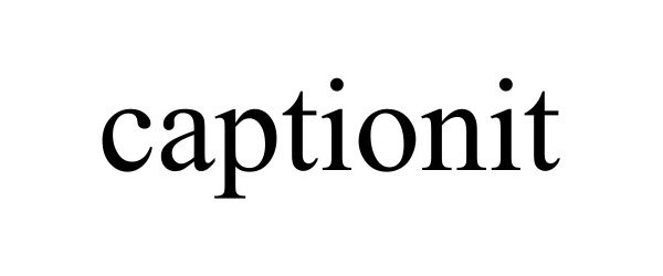 Trademark Logo CAPTIONIT