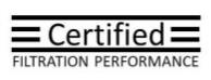  CERTIFIED FILTRATION PERFORMANCE