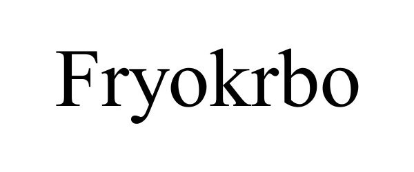 Trademark Logo FRYOKRBO