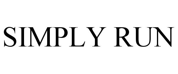 Trademark Logo SIMPLY RUN