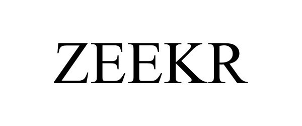 Trademark Logo ZEEKR