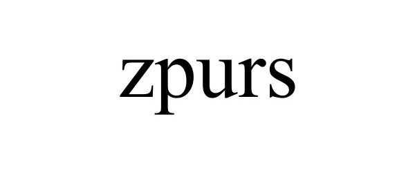 Trademark Logo ZPURS