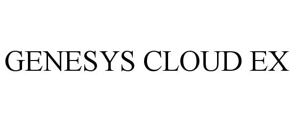 Trademark Logo GENESYS CLOUD EX