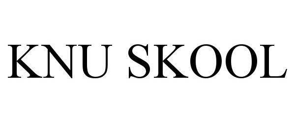 Trademark Logo KNU SKOOL