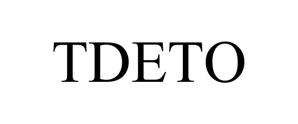Trademark Logo TDETO