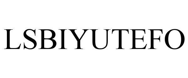 Trademark Logo LSBIYUTEFO