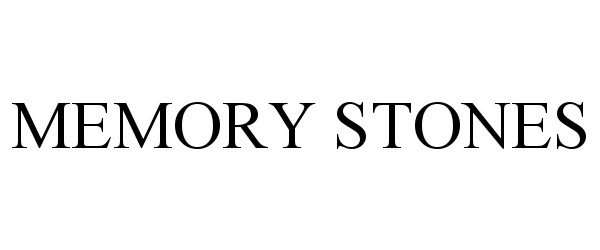 Trademark Logo MEMORY STONES