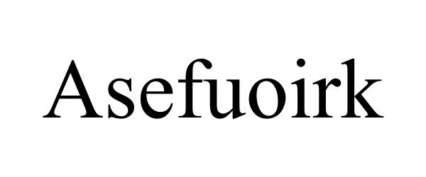 Trademark Logo ASEFUOIRK