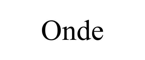 Trademark Logo ONDE