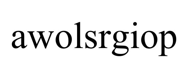 Trademark Logo AWOLSRGIOP