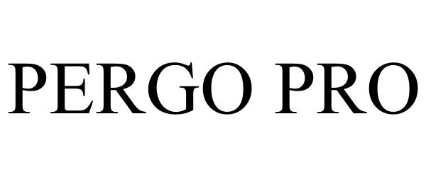 Trademark Logo PERGO PRO