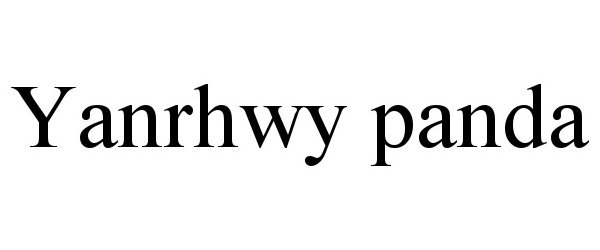 Trademark Logo YANRHWY PANDA