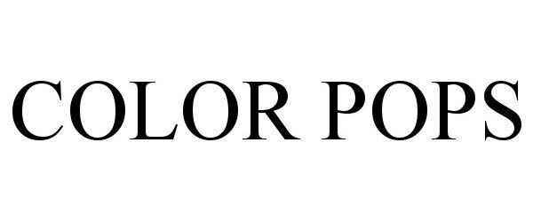 Trademark Logo COLOR POPS