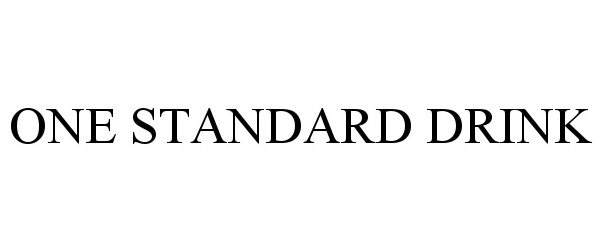 Trademark Logo ONE STANDARD DRINK