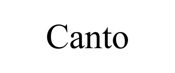 Trademark Logo CANTO