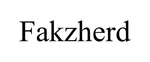 Trademark Logo FAKZHERD