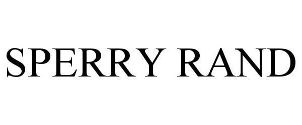  SPERRY RAND