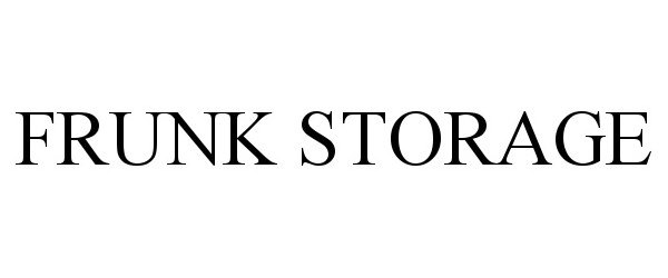 Trademark Logo FRUNK STORAGE
