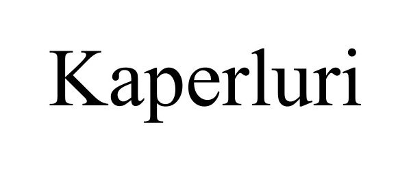 Trademark Logo KAPERLURI