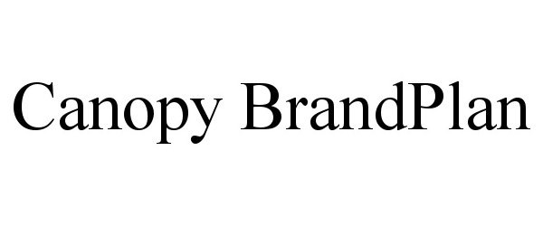 Trademark Logo CANOPY BRANDPLAN
