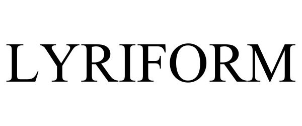Trademark Logo LYRIFORM