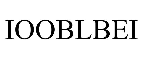 Trademark Logo IOOBLBEI