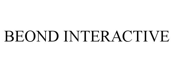 Trademark Logo BEOND INTERACTIVE