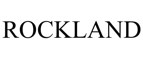 Trademark Logo ROCKLAND