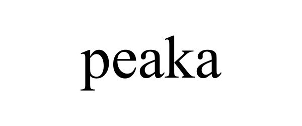 Trademark Logo PEAKA