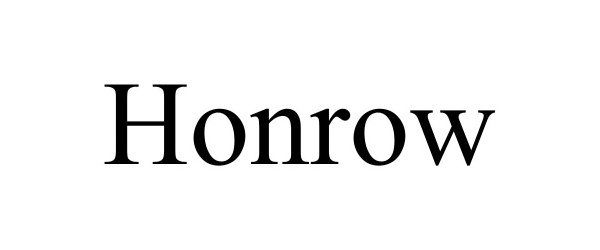 Trademark Logo HONROW