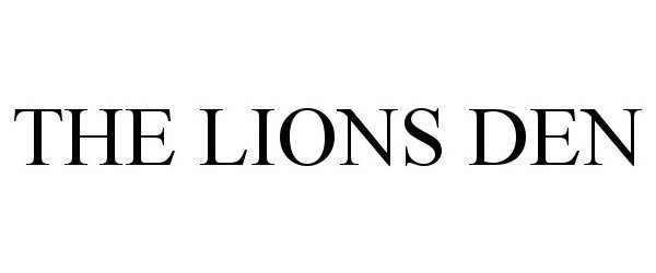  THE LIONS DEN