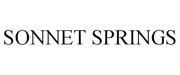 Trademark Logo SONNET SPRINGS