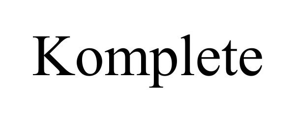 Trademark Logo KOMPLETE