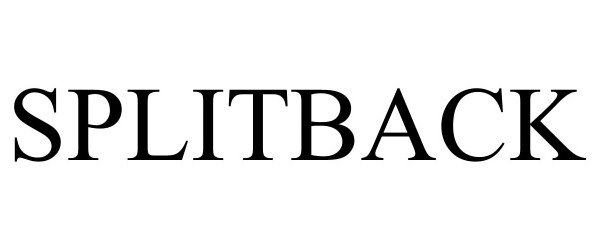 Trademark Logo SPLITBACK