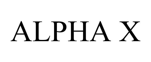 Trademark Logo ALPHA X