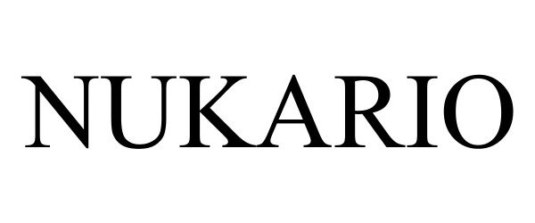 Trademark Logo NUKARIO