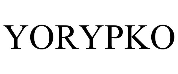 Trademark Logo YORYPKO