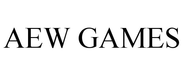 Trademark Logo AEW GAMES