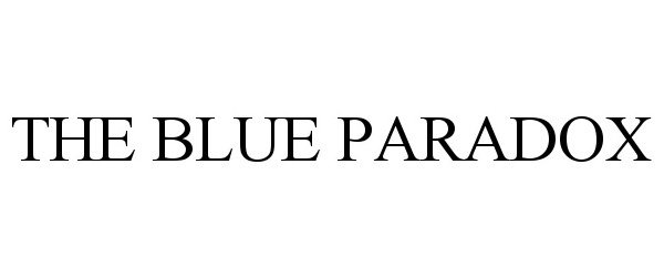 Trademark Logo THE BLUE PARADOX