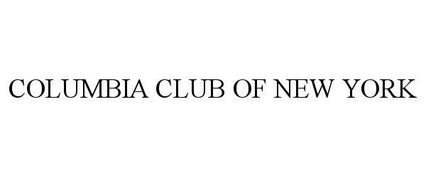  COLUMBIA CLUB OF NEW YORK