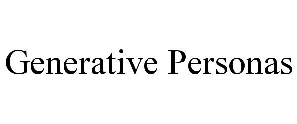 Trademark Logo GENERATIVE PERSONAS