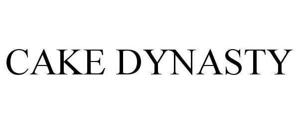 Trademark Logo CAKE DYNASTY