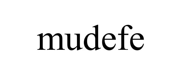Trademark Logo MUDEFE