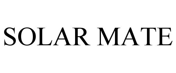 Trademark Logo SOLAR MATE