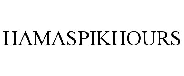 Trademark Logo HAMASPIKHOURS