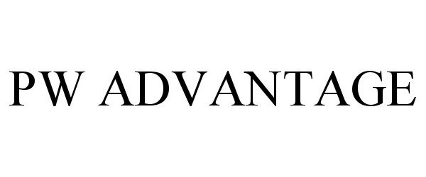 Trademark Logo PW ADVANTAGE