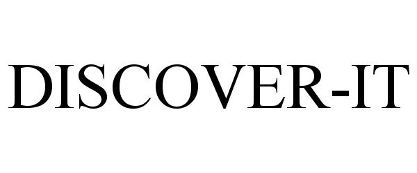 Trademark Logo DISCOVER-IT