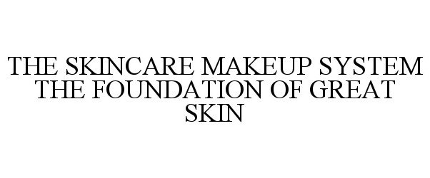 Trademark Logo THE SKINCARE MAKEUP SYSTEM THE FOUNDATION OF GREAT SKIN