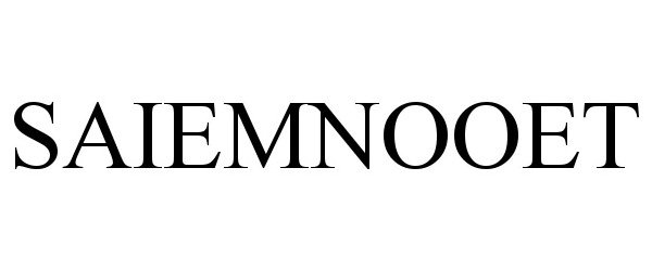 Trademark Logo SAIEMNOOET